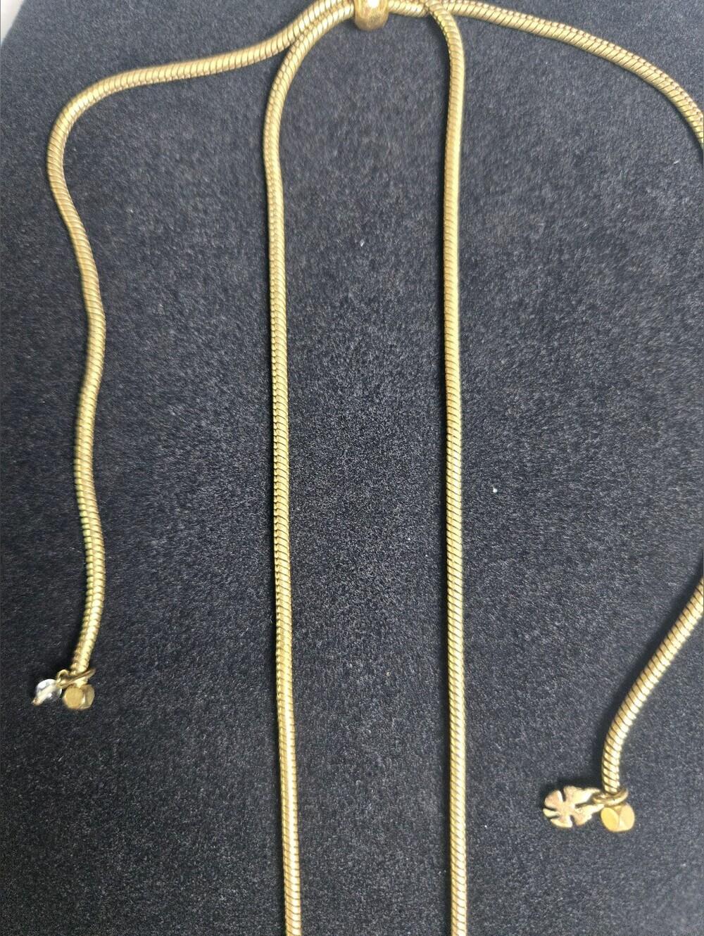 LUCKY  Adj Two Tone Chain Pendant Necklace w/ Drop Silver Accents MUST SEE GUC - Picture 8 of 13